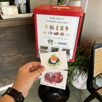 Chasen Matcha Bar - Inciardi mini print vending machine - Tea Rooms Near Me - Dallas, Texas