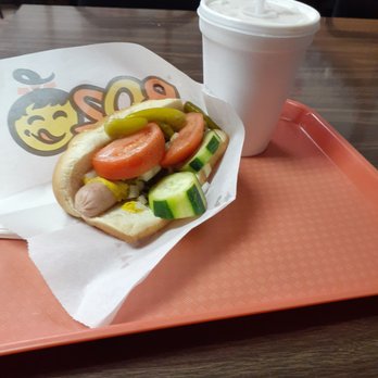 Bozo Hot Dogs - Bozo dog and chocolate malt. - Hot Dogs Near Me - Morris, Illinois Bozo Hot Dogs - Bozo dog and chocolate malt. - Hot Dogs Near Me - Morris, Illinois