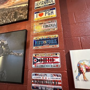 Caffe Mona Strip District - License plates - Breakfast & Brunch Near Me - Pittsburgh, Pennsylvania