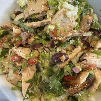 Lulu Kabab - Lulu Greek salad add shwarma chicken after I mixed it - Mediterranean Near Me - Ridgeland, Mississippi Lulu Kabab - Lulu Greek salad add shwarma chicken after I mixed it - Mediterranean Near Me - Ridgeland, Mississippi