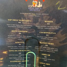 Top shelf menu Top shelf menu