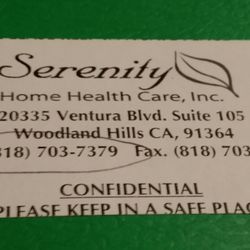 Serenity Home Health Care Inc - The beginning of a big letdown...
