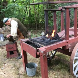 Mendenhall Homeplace - Blacksmith at work.