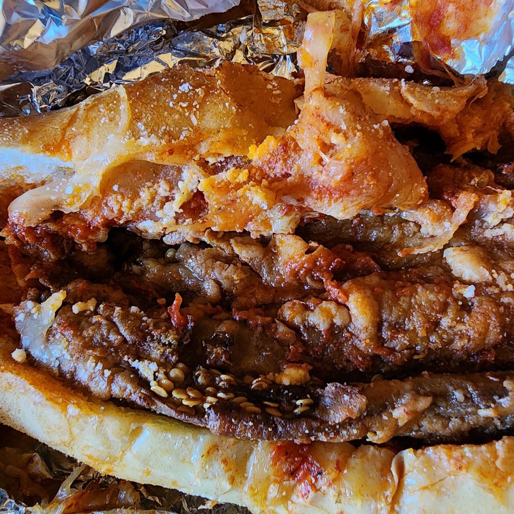 Villa Italia - Eggplant parm sandwich. Very little cheese, hardly and sauce - Italian Near Me - Lyndhurst, New Jersey Villa Italia - Eggplant parm sandwich. Very little cheese, hardly and sauce - Italian Near Me - Lyndhurst, New Jersey