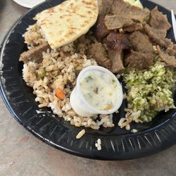 Tabouli's Greek Restaurant - Beef and lamb platter and baklava