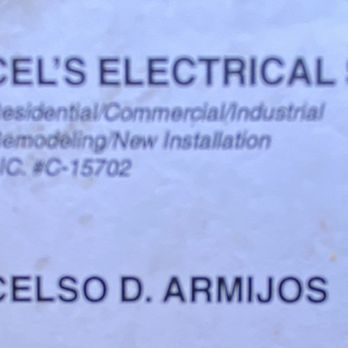Cel’s Electrical Service - Business card - Electricians Near Me Cel’s Electrical Service - Business card - Electricians Near Me
