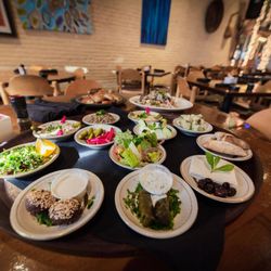 Byblos Mediterranean Restaurant - Mezza - a sampling of 12 different appetizers and salads