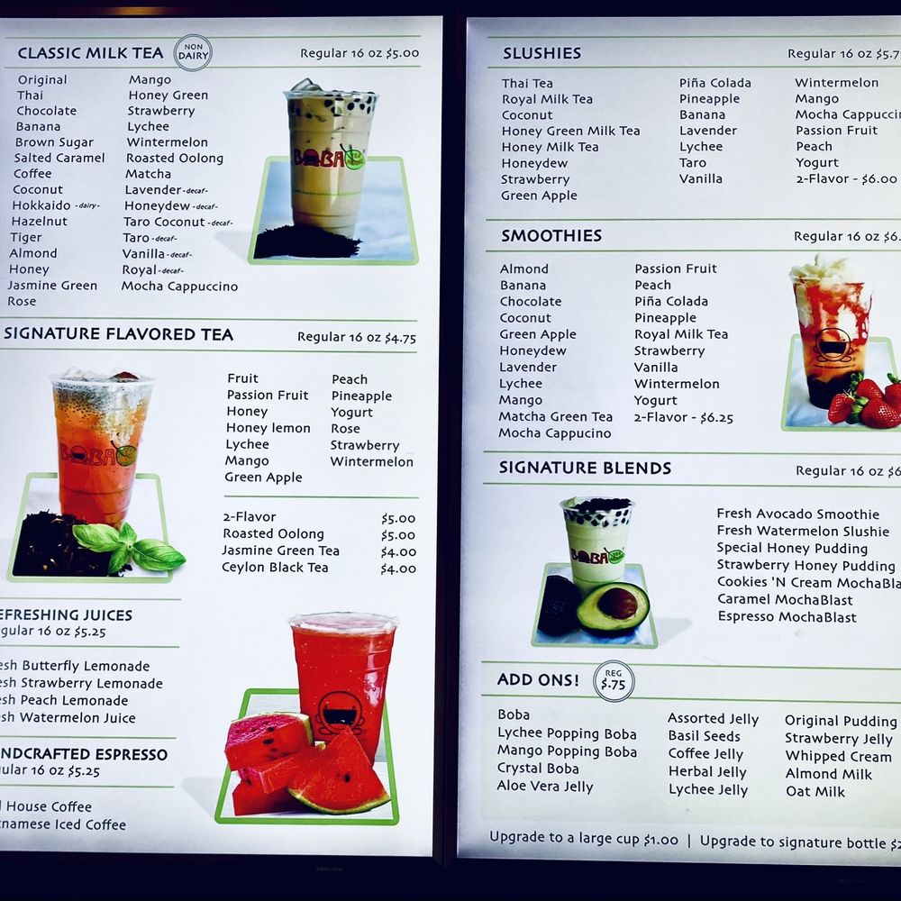 Boba Tea House - Menu 9/24 - Coffee & Tea Near Me - Riverside, California