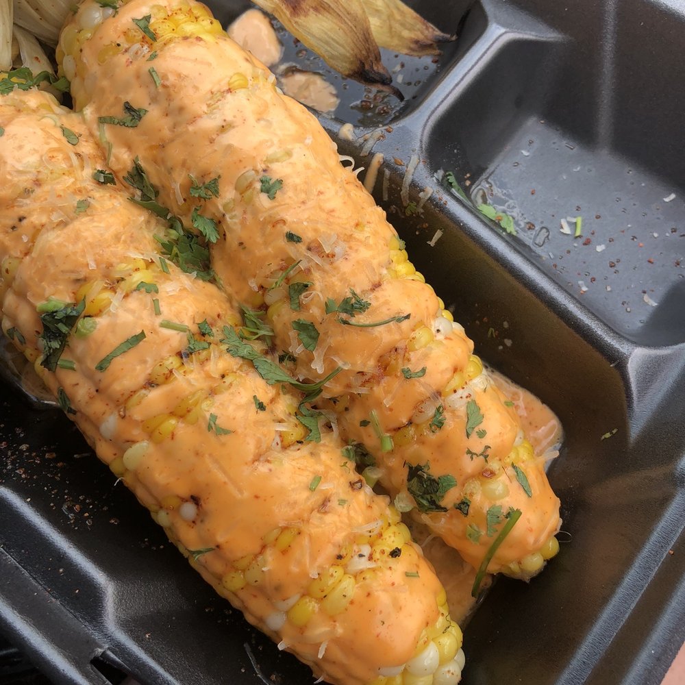Houston Sauce Pit - Smoked Elote - Vegan Near Me - Houston, Texas Houston Sauce Pit - Smoked Elote - Vegan Near Me - Houston, Texas