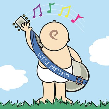 Little Maestros - a baby in diaper holding a guitar - Music Venues Near Me - New York, New York Little Maestros - a baby in diaper holding a guitar - Music Venues Near Me - New York, New York