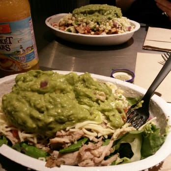 Chipotle Mexican Grill - Carnitas over salad and lots of guacamole! - Mexican Near Me - New York, New York