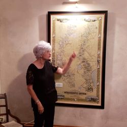 St. Joseph Plantation - Our guide Sylvia showing us all of the Plantations during the 1800s in a 5 miles radius