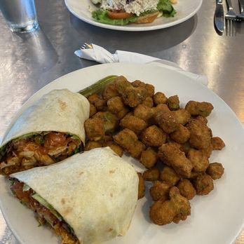 Scrambler Cafe - Murphy - Buffalo chicken wrap with okra - Breakfast & Brunch Near Me - Murphy, Texas