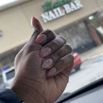Natural Nail Bar - My set right after I got them done. Peeling/chipped nail not shown - Nail Salons Near Me - Augusta, Georgia