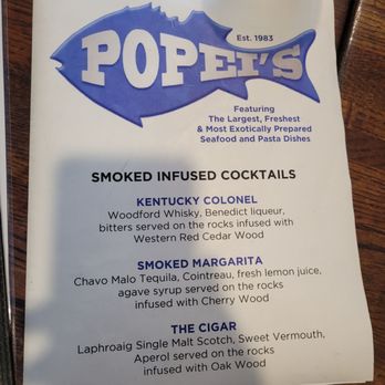 Popei's Clam Bar - Cocktail menu - Seafood Near Me - Bethpage, New York