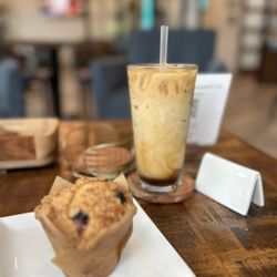 Cerulean Blue Coffee House - Blueberry muffin and 20 oz iced cold brew coffee