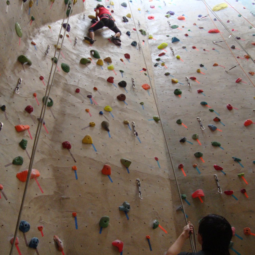 Movement - Boulder - Climbers and Belayer at BOULDER's Movement Climbing & Fitness March 2nd 2013 visit. - Gyms Near Me - Boulder, Colorado