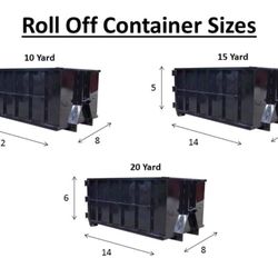 Pepin Waste Service - Sizes of the 3 dumpsters we offer