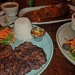 Guira y Tambora Restaurant - SAUTEED STEAK, FRIED SNAPPER