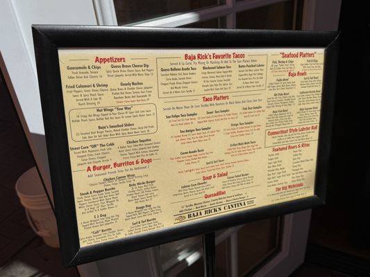 Menu photo 1 BAJA RICK'S Cantina San Diego, CA Menu photo 1 BAJA RICK'S Cantina San Diego, CA