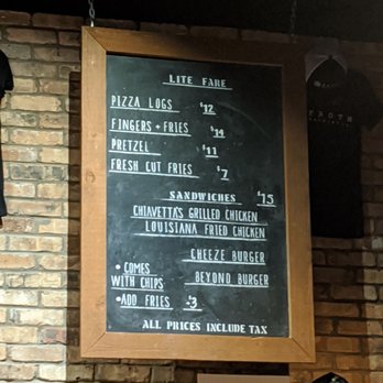 Froth Brewing Co. - Good menu - Breweries Near Me - Buffalo, New York Froth Brewing Co. - Good menu - Breweries Near Me - Buffalo, New York