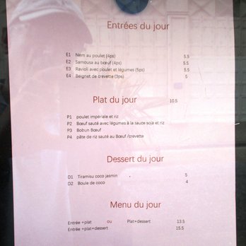 Lion et Poisson - carte - Chinese Near Me - Lyon, 69