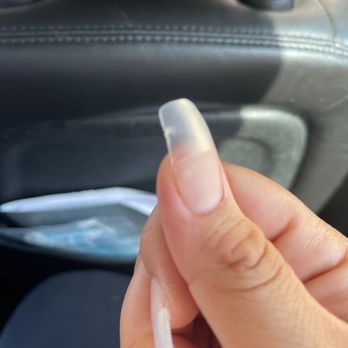 Tulip Nails - didn't even finish filing my coffin shape nails to top it off she cracked the side as shown in photo. - Nail Salons Near Me - Alameda, California Tulip Nails - didn't even finish filing my coffin shape nails to top it off she cracked the side as shown in photo. - Nail Salons Near Me - Alameda, California