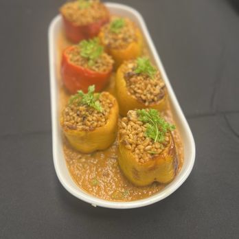 Chefs Fine Catering - Stuffed bell peppers with farro mix - Personal Chefs Near Me