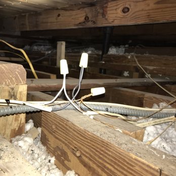 Truview Inspections - Exposed electrical wiring inside an attic. - Home Inspectors Near Me - Miami, Florida Truview Inspections - Exposed electrical wiring inside an attic. - Home Inspectors Near Me - Miami, Florida