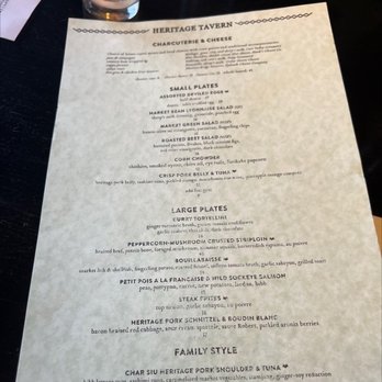 Heritage Tavern - Menu - New American Near Me - Madison, Wisconsin