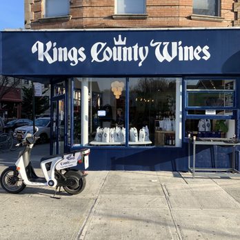 Kings County Wines - a scooter parked in front of a wine shop - Beer, Wine & Spirits Near Me - Brooklyn, New York Kings County Wines - a scooter parked in front of a wine shop - Beer, Wine & Spirits Near Me - Brooklyn, New York