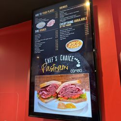 Uncle Sid’s Deli - Side menu on the wall