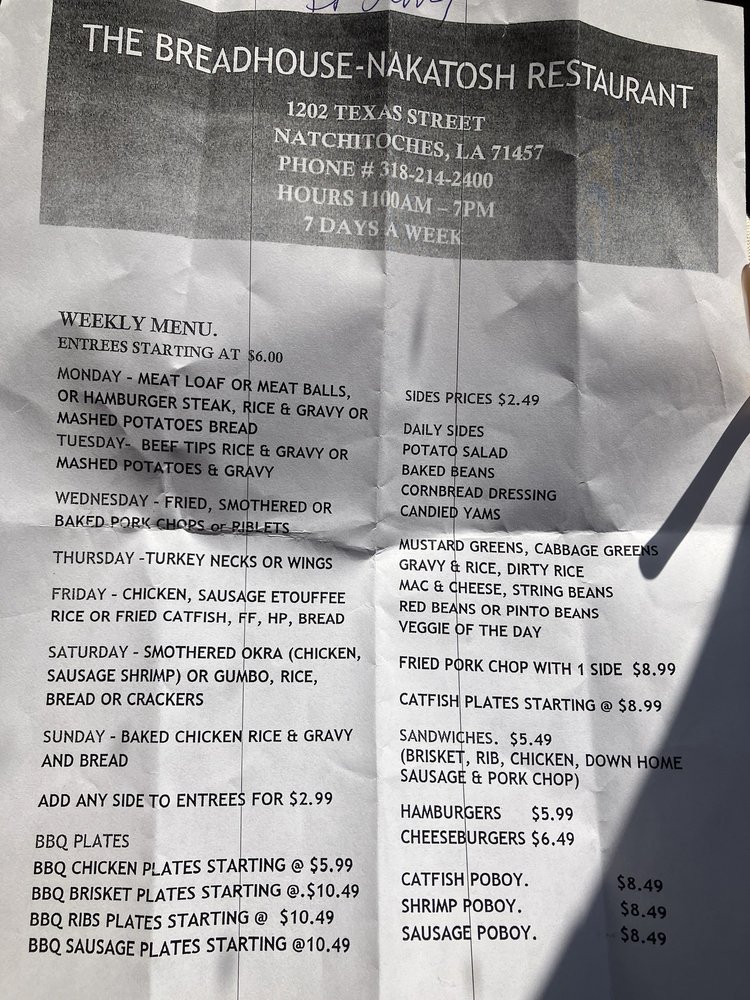 THE BREADHOUSENAKATOSH Updated June 2024 1202 Texas St