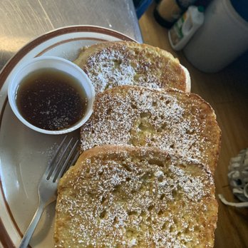 Otter Bar - French Toast--Homemade bread, generous sliced with our special egg batter, sprinkled with powdered sugar and served with local maple syrup. - Bars Near Me - Armstrong Creek, Wisconsin Otter Bar - French Toast--Homemade bread, generous sliced with our special egg batter, sprinkled with powdered sugar and served with local maple syrup. - Bars Near Me - Armstrong Creek, Wisconsin