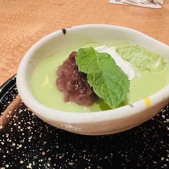 Restaurant SUNTORY - Green tea pudding with azuki - Japanese Near Me - Honolulu, Hawaii Restaurant SUNTORY - Green tea pudding with azuki - Japanese Near Me - Honolulu, Hawaii