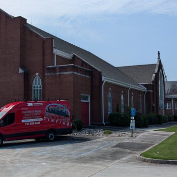 Skyline Tinting - Deep Creek United Methodist Church upgraded the performance of their office windows with our heat reducing metalized window tint. - Home Window Tinting Near Me - Chesapeake, Virginia Skyline Tinting - Deep Creek United Methodist Church upgraded the performance of their office windows with our heat reducing metalized window tint. - Home Window Tinting Near Me - Chesapeake, Virginia