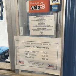 Official Inspection Station - Additional fees, 2024 inspection total is $24