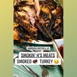 Smoked whole turkey
