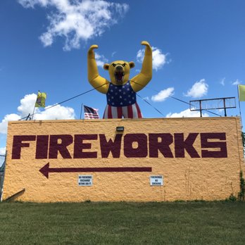 Uncle Sam's Fireworks - Our golden bear blow up balloon - Fireworks Near Me - Ottawa Lake, Michigan Uncle Sam's Fireworks - Our golden bear blow up balloon - Fireworks Near Me - Ottawa Lake, Michigan
