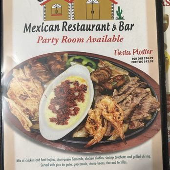 Casa Nueva Mexican Restaurant - Front of the menu - Mexican Near Me - Houston, Texas