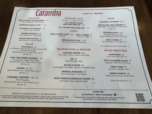 Menu photo 4 Caramba Restaurant Whistler, BC Menu photo 4 Caramba Restaurant Whistler, BC