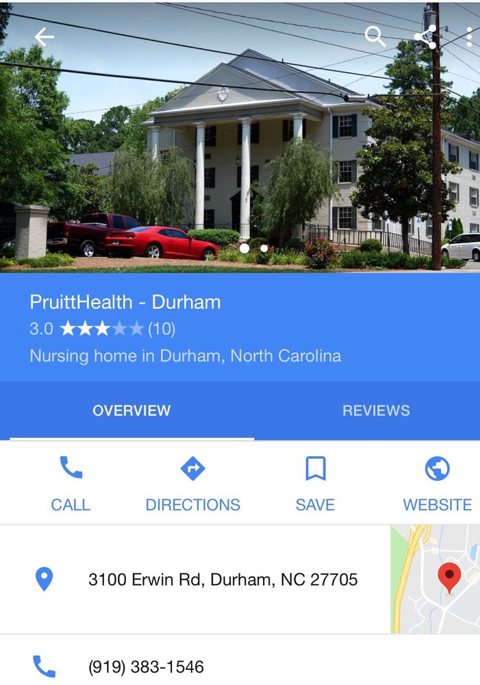 PRUITT HEALTH DURHAM Updated August 2024 3100 Erwin Rd, Durham, North Carolina Skilled