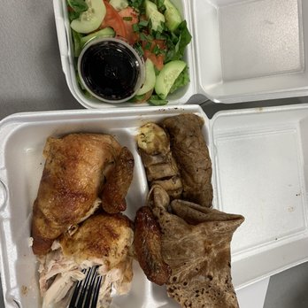 Chixy Natural - Half chicken, sweet potatoe, side salad (which I didn't ask for) - Gluten-Free Near Me - Costa Mesa, California Chixy Natural - Half chicken, sweet potatoe, side salad (which I didn't ask for) - Gluten-Free Near Me - Costa Mesa, California