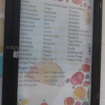 Hirschey's Snocones - Flavor menu - Shaved Ice Near Me - Stafford, Texas Hirschey's Snocones - Flavor menu - Shaved Ice Near Me - Stafford, Texas