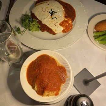 Michael's - Chicken Parm with angel hair pasta - Italian Near Me - Brooklyn, New York Michael's - Chicken Parm with angel hair pasta - Italian Near Me - Brooklyn, New York