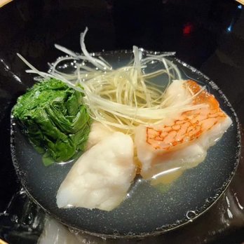 311 Boston - Kinki (Thornyhead Fish, Dry Scallop Dashi Broth,Spinach & Tokyo Negi) - Japanese Near Me - Boston, Massachusetts 311 Boston - Kinki (Thornyhead Fish, Dry Scallop Dashi Broth,Spinach & Tokyo Negi) - Japanese Near Me - Boston, Massachusetts