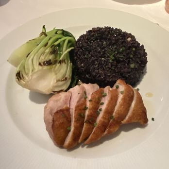 Montrio - Duck, delicious charred bok choy and coconut rice - New American Near Me - Monterey, California