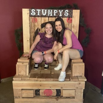 Stumpy's Hatchet House - Green Brook - We hung out with our guys at Stumpy's for date night and It was SO  Axe-citing!!! The staff hit the target!  (So did each of us). - Axe Throwing Near Me - Green Brook, New Jersey