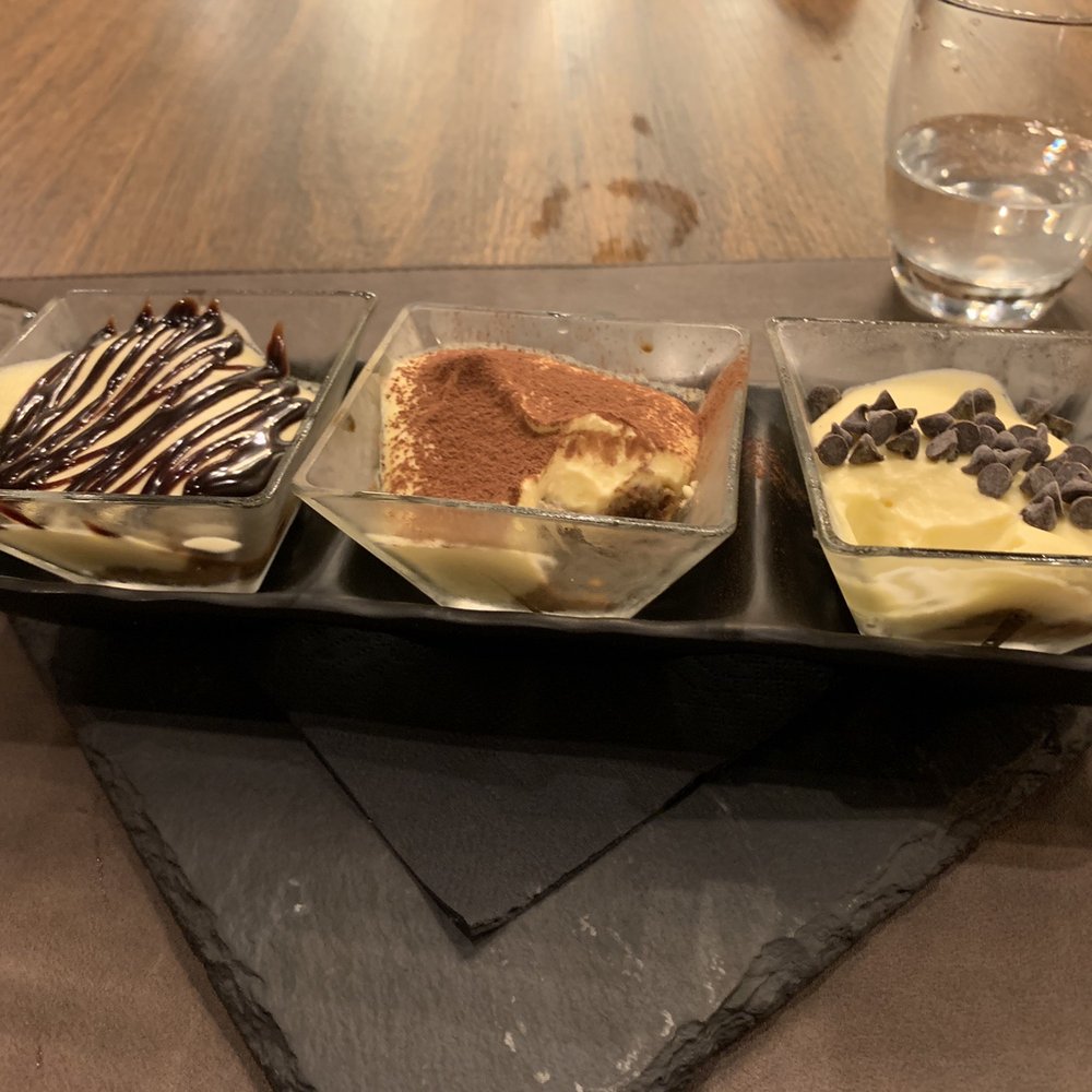 Tris di tiramisu... 8 euros... great for sharing! Tris di tiramisu... 8 euros... great for sharing!
