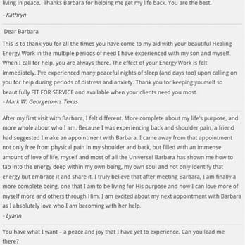 Inspired Holistic Therapies - Testimonials, see website link below for all testimonials - Acupuncture Near Me - Haslet, Texas